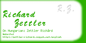 richard zettler business card